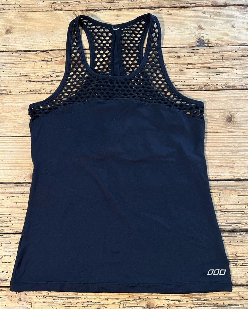 Lorna Jane Women’s Size M Black Active Mesh Tank
